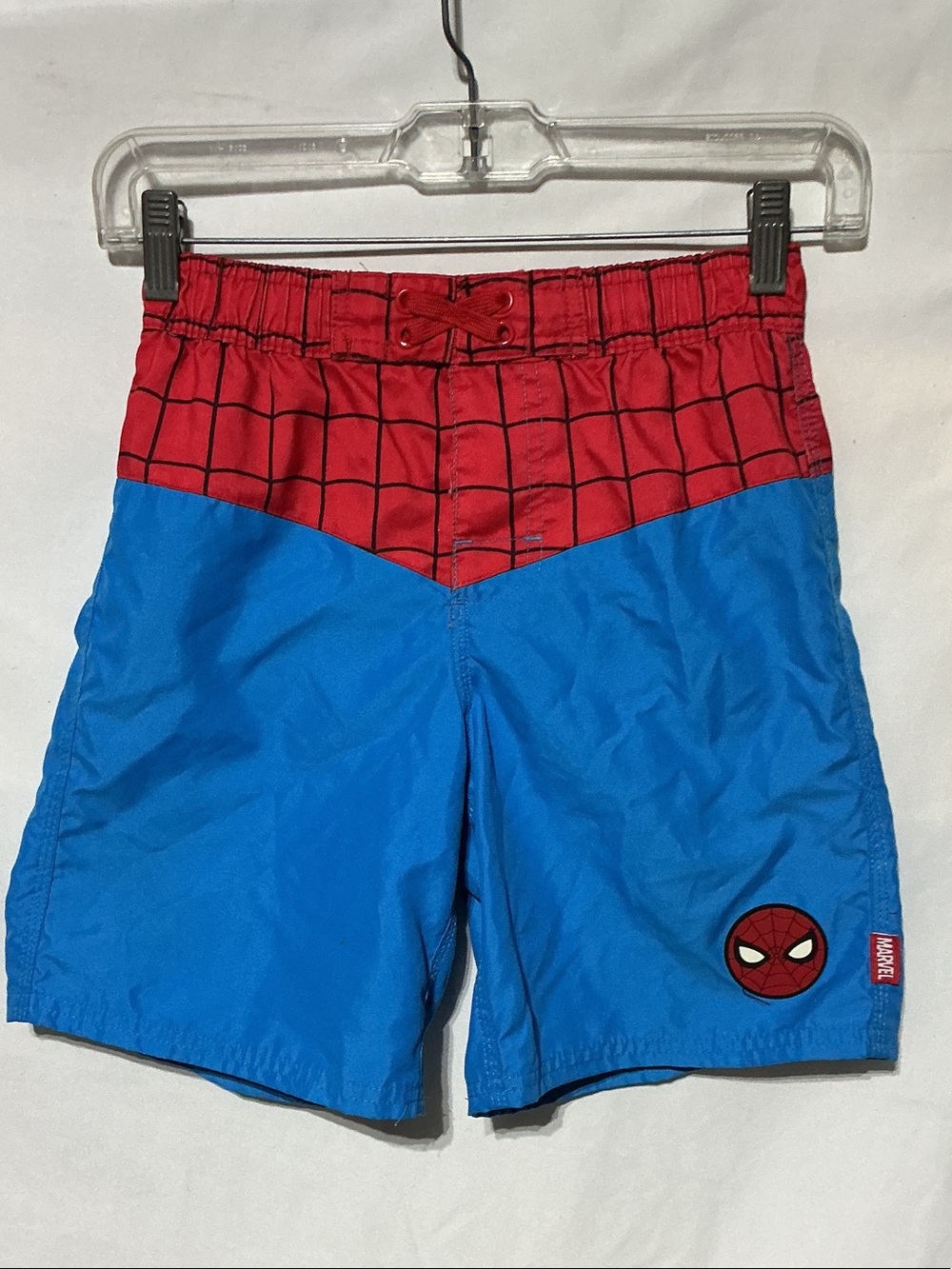 Marvel Boys Spider-Man Swim Shorts - Red & Blue Sz 7/8